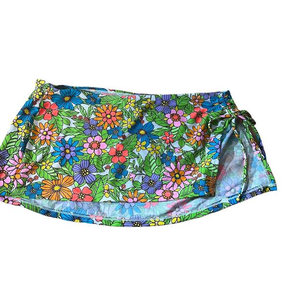 Wild Fable Women's Floral Print Side Cinch Cover Up Skirt - Size XXS - NWT - Picture 1 of 6